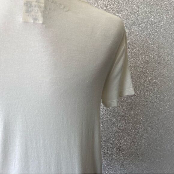 Aero Seriously Soft Perfect Crew Embroidered White Tee Shirt SZ S - Picture 6 of 12